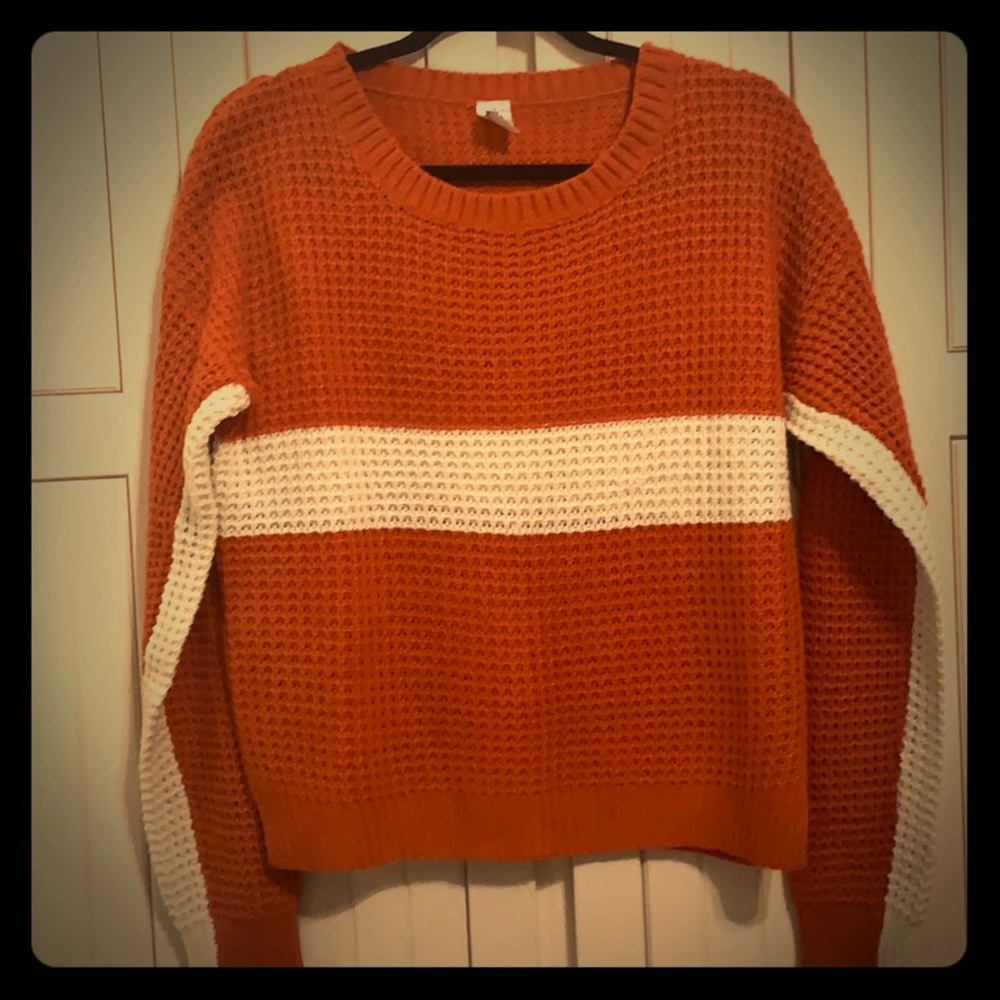 Orange and Cream Sweater NWOT